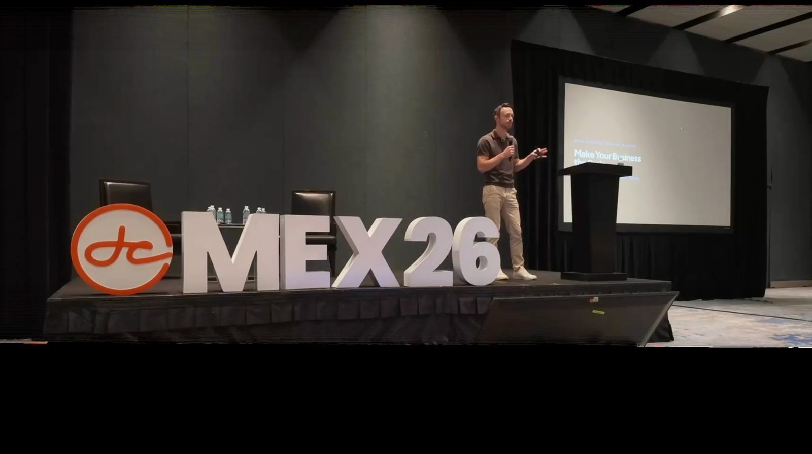 Brian O'Connor speaking on stage